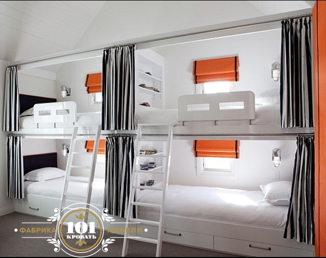 Двухъярусная кровать для хостела с эксклюзивным дизайном